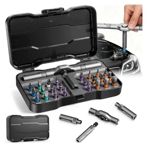 Foto do anúncio: Conjunto 24 em 1 Chave de Catraca Multifuncional Reversível com Bits Magnéticos, Ferramenta de Precisão Portátil