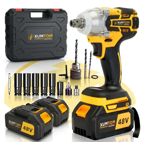Foto do anúncio: Chave de Impacto 48V Parafusadeira Furadeira Elétrica Sem Fio Com 2 Bateria Motor Brushless Kit Completo Acessórios