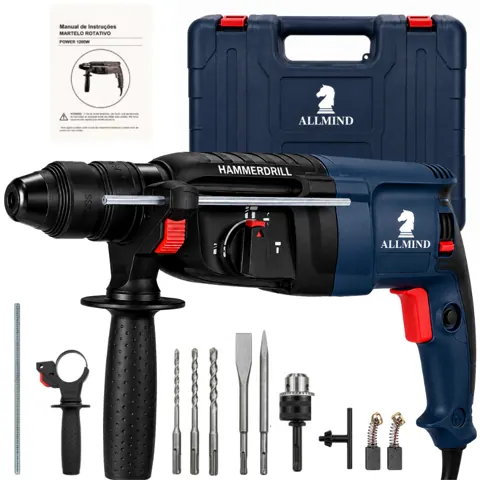 Foto do anúncio: Martelete 5kg Furadeira de Impacto 1200w Rompedor Demolidor Profissional Com Acessorios