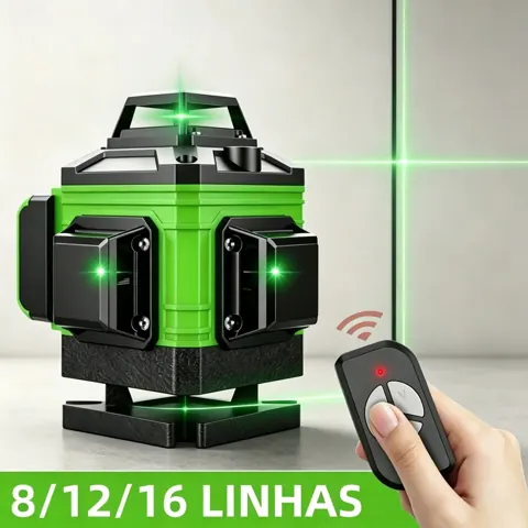 Foto do anúncio: Nível a Laser Profissional 8/12/16 Linhas 360° Auto Nivelante Vertical Horizontal Cruzadas e Controle Remoto