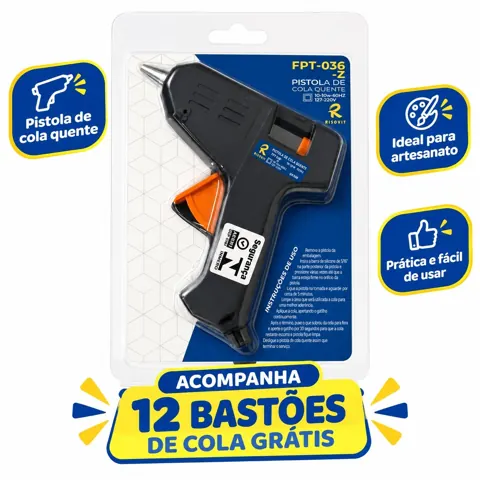 Foto do anúncio: Kit Pistola de Cola Quente Pequena 10w Bivolt + 12 Bastões de Cola Grátis