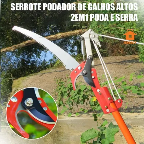 Foto do anúncio: Serrote Podador De Galhos Altos 2em1 Poda E Serra