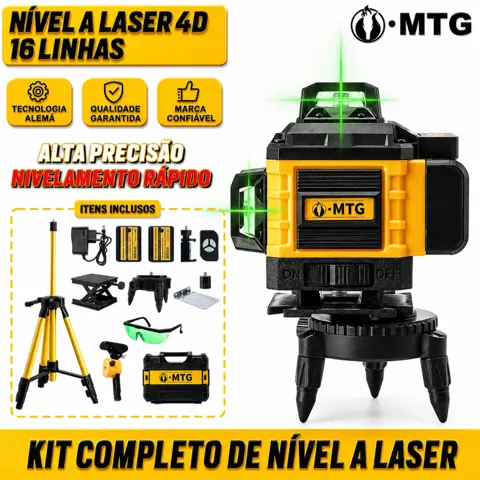Foto do anúncio: Nível Laser Recarregável 16 Linhas Verde Profissional 3d Autonivelante Com Controle 360 4d