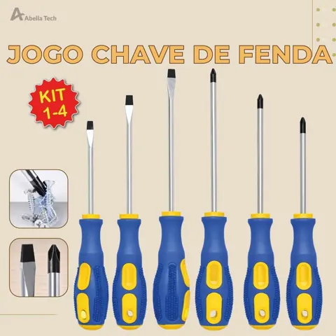 Foto do anúncio: Jogo de Chave de Fenda Diversos formatos Alta Durabilidade de Aço com Cabo Resistente