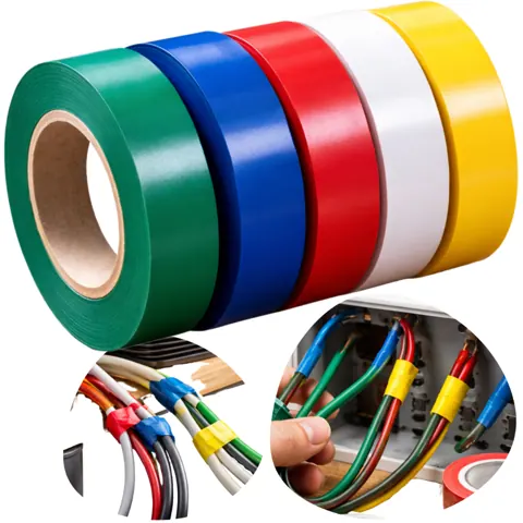 Foto do anúncio: Kit 10 Fita Isolante Antichamas Coloridas E Preta 5m Elétrica Pvc