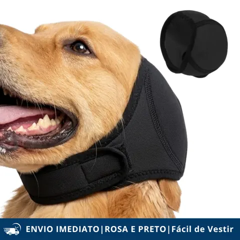 Foto do anúncio: Protetor de Orelha Antirruído para Cachorro Calmante Abafador Ruído Fogos Trovão P M G Pet