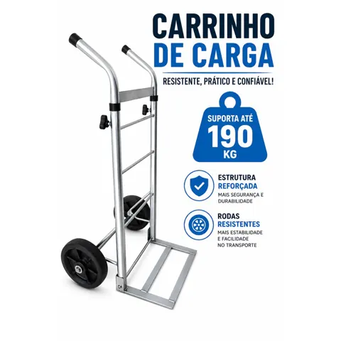 Foto do anúncio: Carrinho de Carga Retrátil Reforçado até 190kg