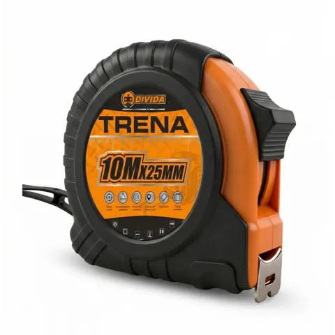 Foto do anúncio: Trena 10 Metros Profissional Emborrachada com Trava Fita Aço Carbono Alta Precisão Resistente c