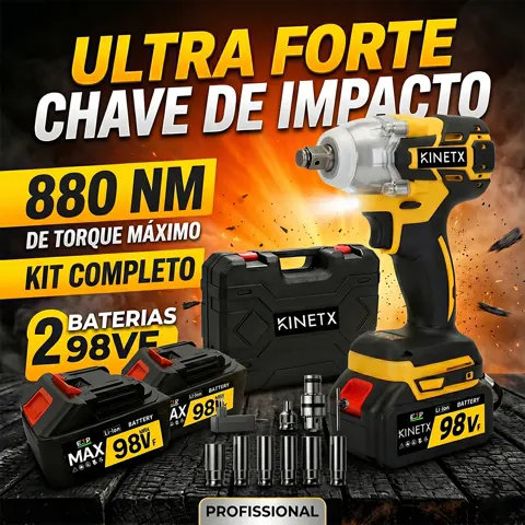Foto do anúncio: Kit Chave de Impacto Elétrica 880NM 2 Baterias 3 em 1 Brushless Parafusadeira Furadeira Sem Fio Profissional