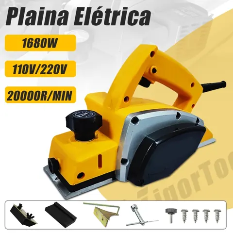 Foto do anúncio: 【 110V/220V】Plaina Elétrica Industrial 1680W Profissional Para Madeira~