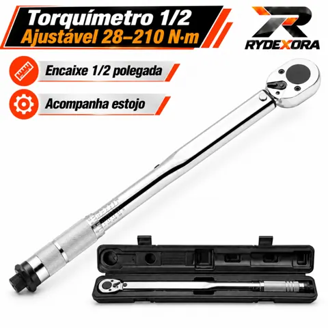 Foto do anúncio: Torquímetro 1/2 28-210Nm Ajustável, Chave de Torque para Rodas e Manutenção Automotiva