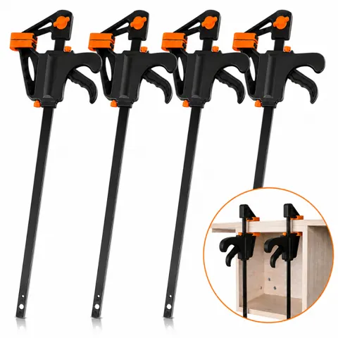 Foto do anúncio: Kit Grampo Sargento Aperto Rápido Universal 19,5cm Ajustável para Marcenaria Madeira
