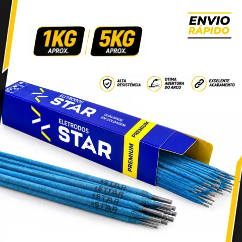 Foto do anúncio: 5KG Eletrodo Revestido 6013 2,5mm Azul Solda Aço Carbono Todas as Posições
