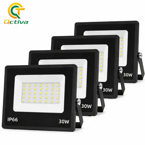 Foto do anúncio: Holofote Refletor LED KIT 4 30W IP67 à Prova D’Água Luz Branca Fria 6500K 110V-265V