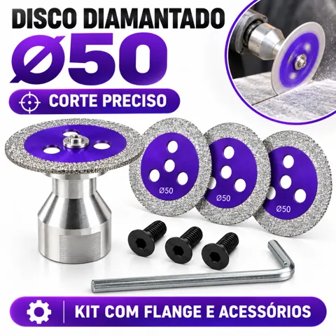 Foto do anúncio: Disco de Corte Diamantado M14 Turbo com Flange Removível para Granito, Mármore, Cerâmica e Concreto