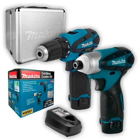 Foto do anúncio: Combo Makita Parafusadeira DF330D + Impacto TD090D 12V 2 Baterias Carregador LCT204 Compacto