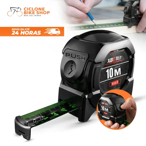 Foto do anúncio: Fita Métrica Trena Profissional 7.5m ou 10m Aço Reforçado Alta Precisão Trava Automática