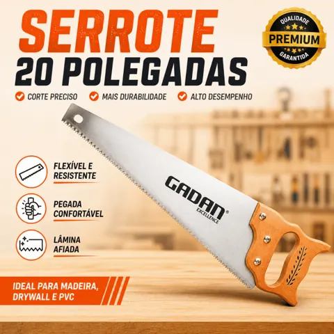 Foto do anúncio: Serrote Madeira Lâmina De Aço Lâmina Resistente Profissional 20 Polegadas Carpintaria Marcenaria