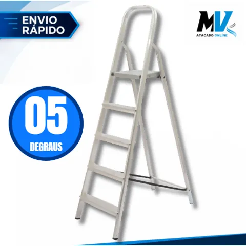 Foto do anúncio: Escada de Aluminio 5 Degraus Maestro Reforçada