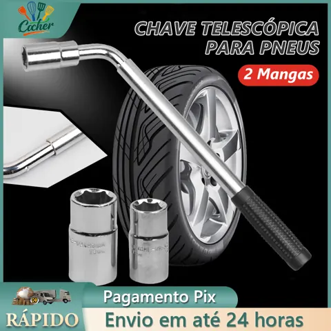 Foto do anúncio: Chave De Roda Telescópica L Alongável Alavanca Soquete 17 19 21 23mm Profissional