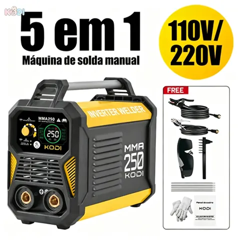 Foto do anúncio: 【110V/220V】 5 Em 1 Máquina Solda Inversora Profissional Mini máquina de solda digital （MMA200-250）-D13