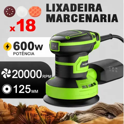 Foto do anúncio: Lixadeira Profissional Orbital 350w 110V/220V Com De Lixa Coletor Inclui 18 lixas grátis