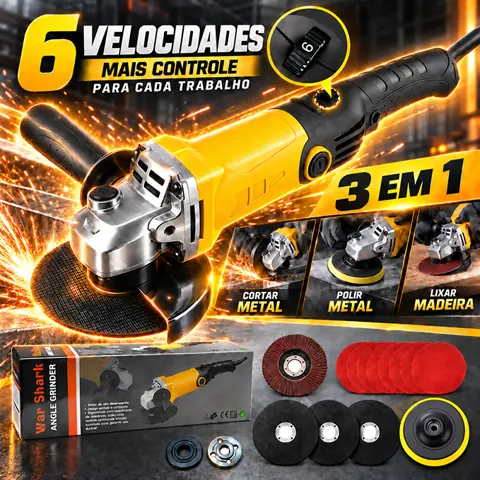 Foto do anúncio: Esmerilhadeira Lixadeira 3 em 1 Multifuncional 6 Velocidades Profissional Corte de ladrilhos cerâmicos, tubos de aço
