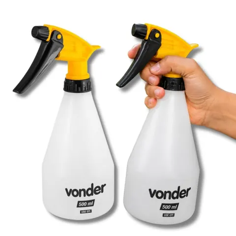 Foto do anúncio: Kit 2 Borrifadores Manual Pulverizador 500ml Regulável em Spray Jato Jardim Faxina e Estética Vonder