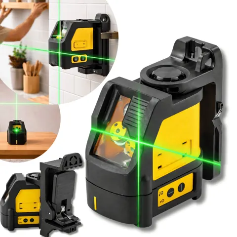 Foto do anúncio: Nível a Laser Verde Profissional 50m 2 Linhas H/V Autonivelante Alta Precisão Uso Interno e Externo
