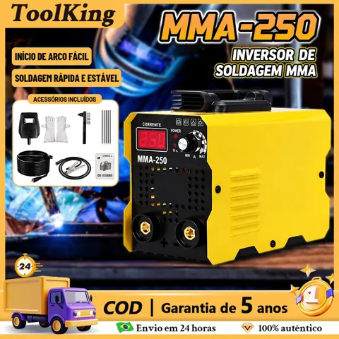 Foto do anúncio: 🚚Envio local🚚 Portátil 220V/110V Máquina de Solda Inversora MMA-250 IGBT Painel Digital com Acessórios
