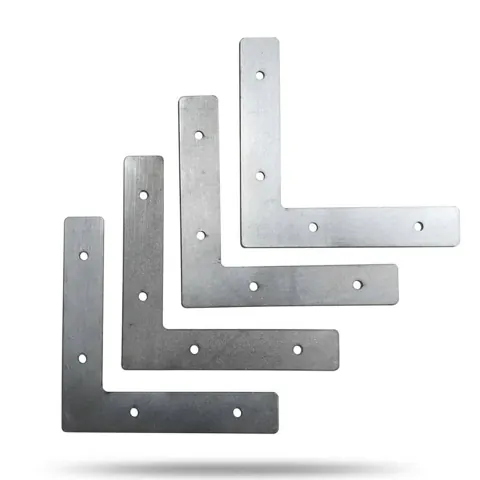 Foto do anúncio: Kit 4 Peças Esquadro para Esquadria Chapa 1,5mm Reforçado Cantoneira L Ferro