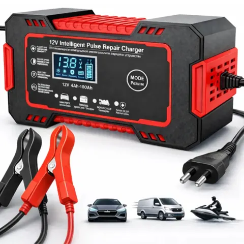 Foto do anúncio: Carregador Bateria Inteligente 12v Carro Moto Caminhao Bivolt Portatil Digital Automotivo Recupera