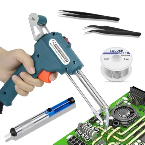 Foto do anúncio: kit ferro de solda soldar soldador 60w +220V estanho automático