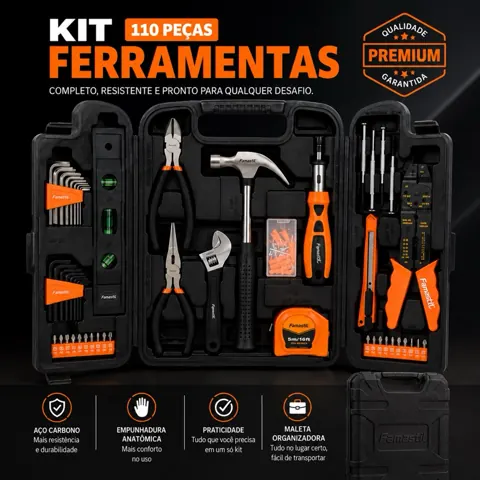 Foto do anúncio: kit Ferramentas 110 Peças completo com maleta