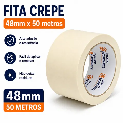 Foto do anúncio: Fita crepe branca 48MM 50 METROS alta qualidade