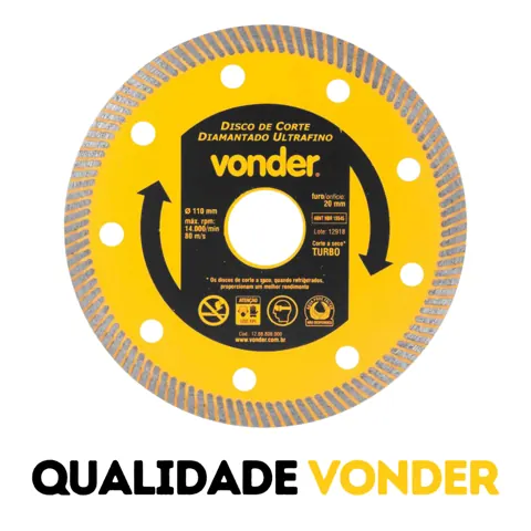 Foto do anúncio: Disco Corte Diamantado 110mm Ultrafino Porcelanato Seco Vonder