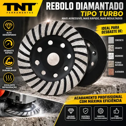 Foto do anúncio: Rebolo Fresa Disco Desbaste Concreto Granito Mármore 115mm